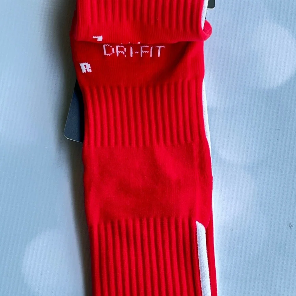 Nike Vapor Football Soccer Knee High Socks Mens 6-8 Red Dri-FIT NEW Blokecore
